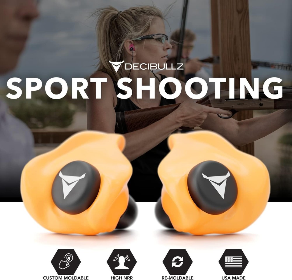Custom Molded Earplugs 31dB NRR - Shooting, Travel, Work