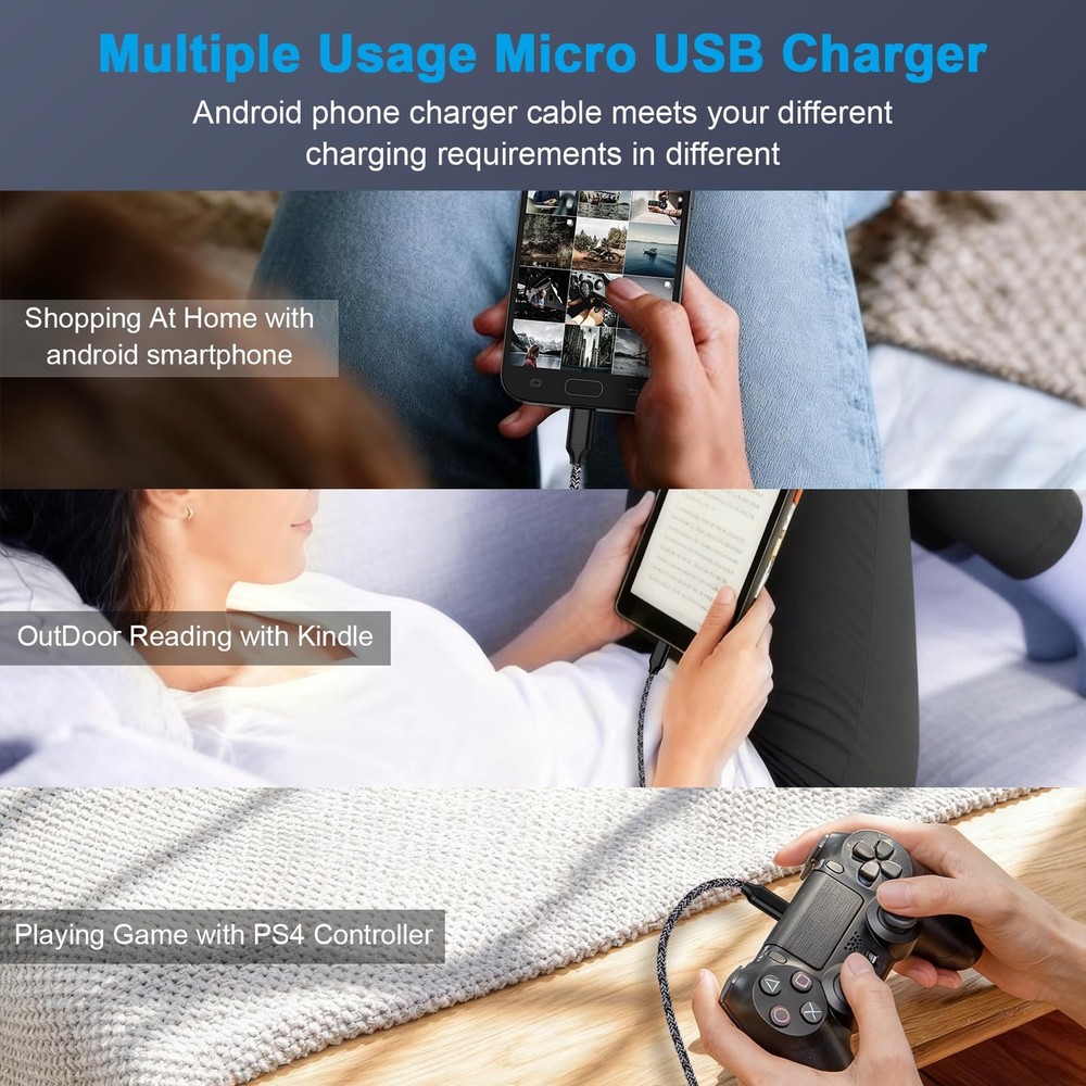 Charger Cord Replacement for Kindle Paperwhite/Oasis/E-Reader/Fire/Fire Black