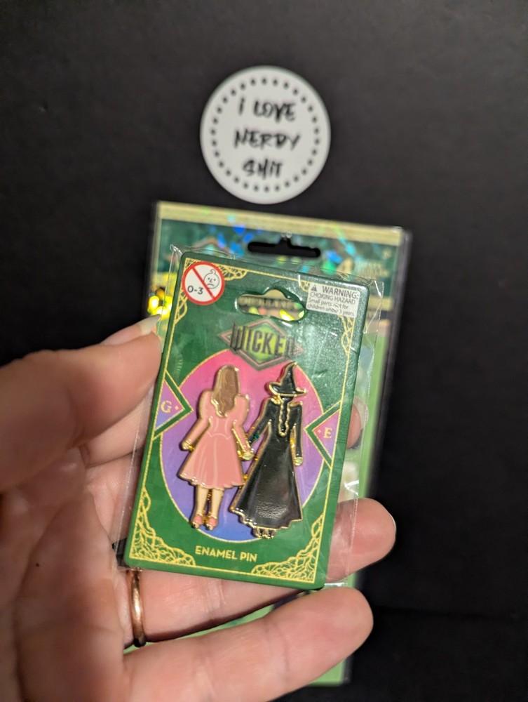 Wicked Glinda & Elphaba Enamel Pin & Sticker Pack