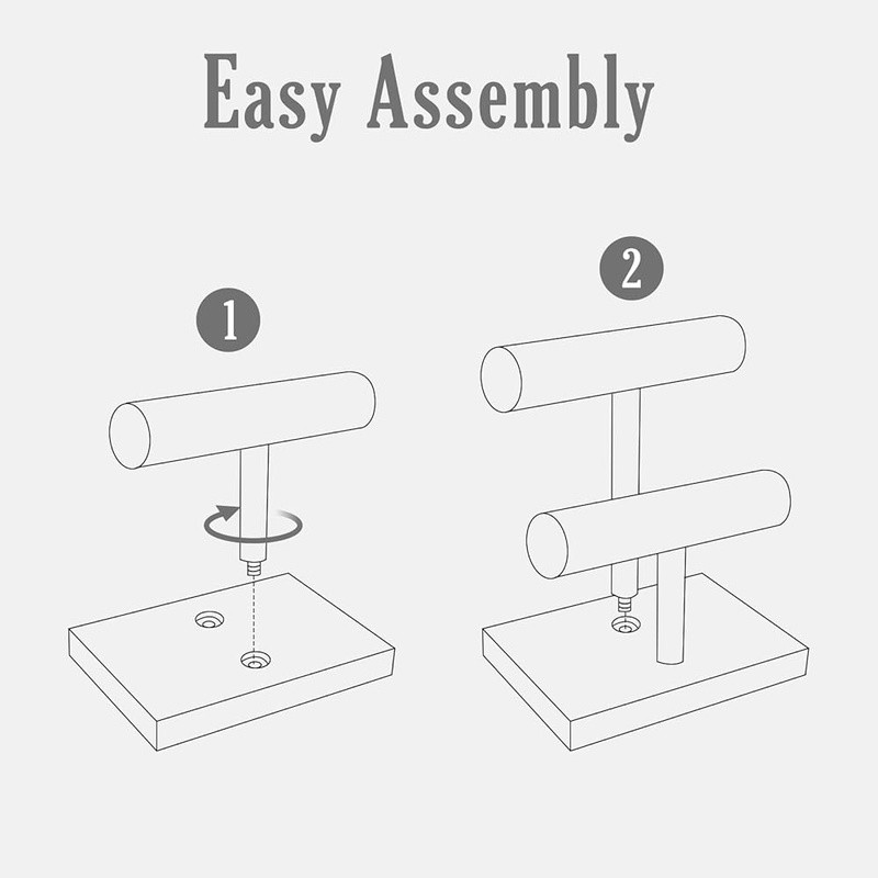Wooden Bracelet Organizer Easy Assembly Multi-Functional Display Stand New