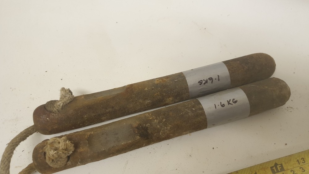 2x Original Cast Iron Sash Window Weights Approx 2.2lbs Each