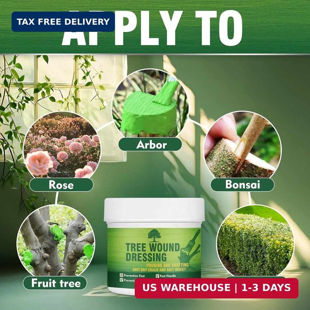 Tree Wound Sealer, Organic Pruning Dressing Paste & Grafting Compound, Natural W
