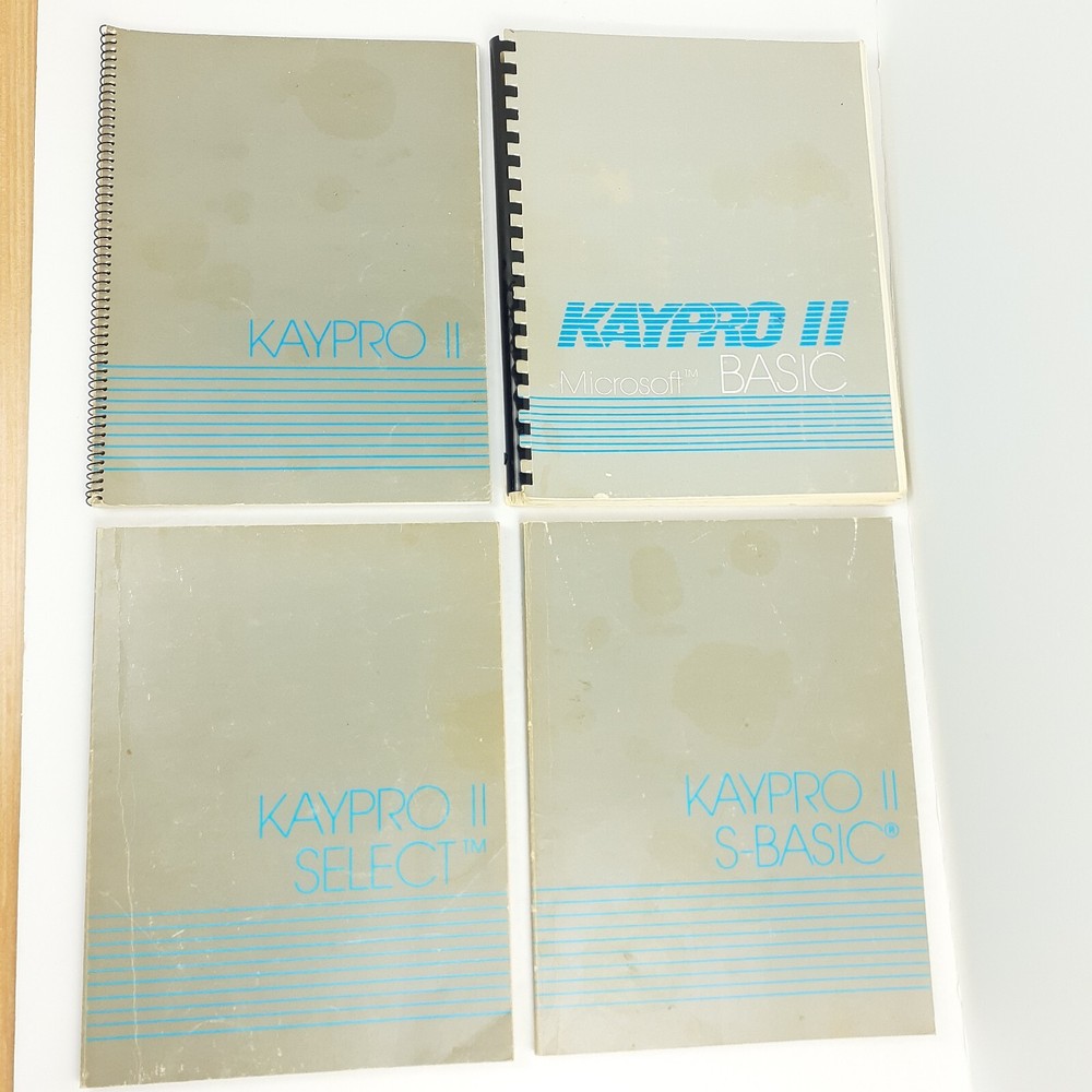 Lot of 4 KAYPRO II Users Guide Manuals Microsoft Basic S-Basic Select Profitplan