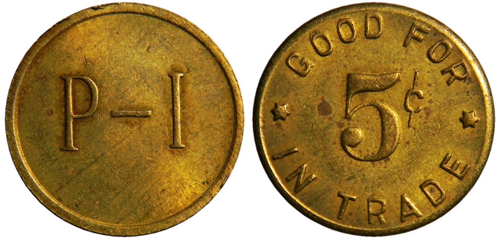 P - I 5¢ Maverick Token (0415)