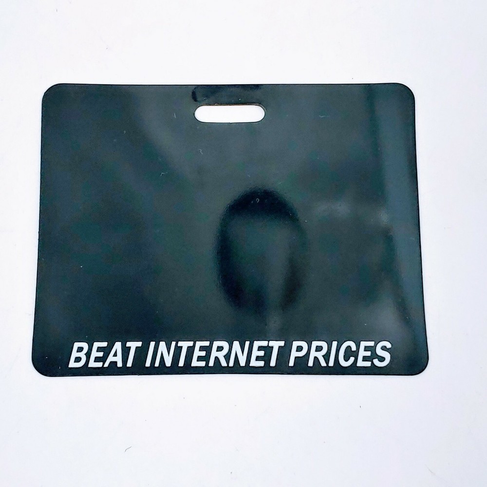 Beat Internet Prices Plastic Tags. 2"x3" 100 units. Black. New. E23