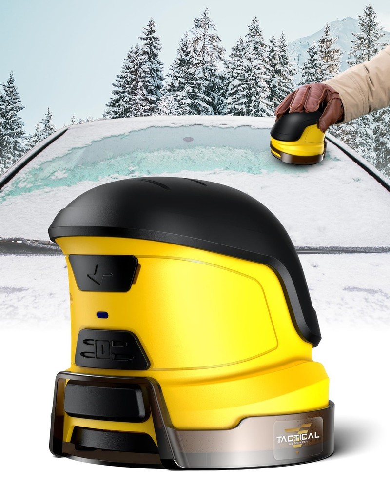Electric Ice Scraper for Windshield - Cordless Motorized Snow Remover Tool, Rech