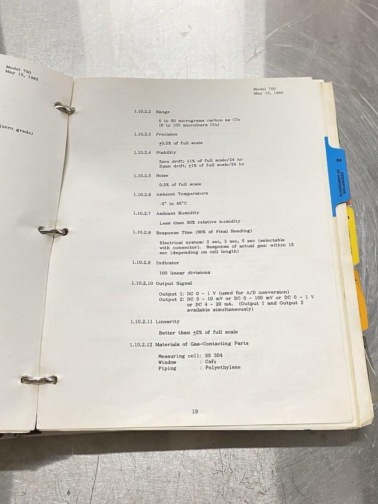 IO Analytical 700 Total Organic Carbon Analyzer - Instructions Manual / Guide