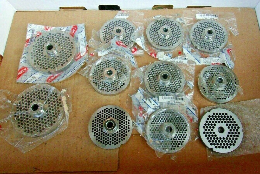 (10 Pcs),Assorted Torrey , Meat Grinder Plate, NEW