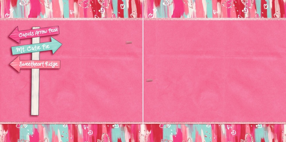 My Valentine NPM - 2 Premade Scrapbook Pages - EZ Layout 5909