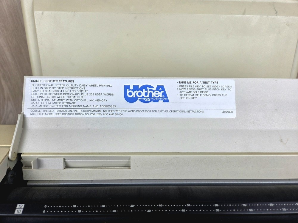 Brother WP60 Portable Word Processor Electronic Typewriter Powers On READ