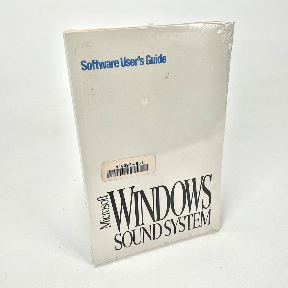Microsoft Windows Sound System Software User's Guide Vintage Factory Sealed