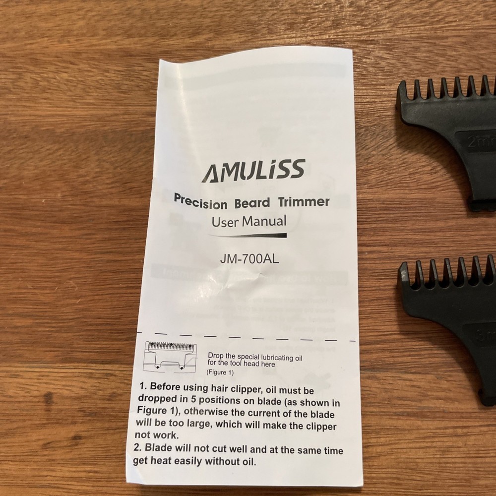 Amuliss Precision Beard Trimmer Missing Cord New Open