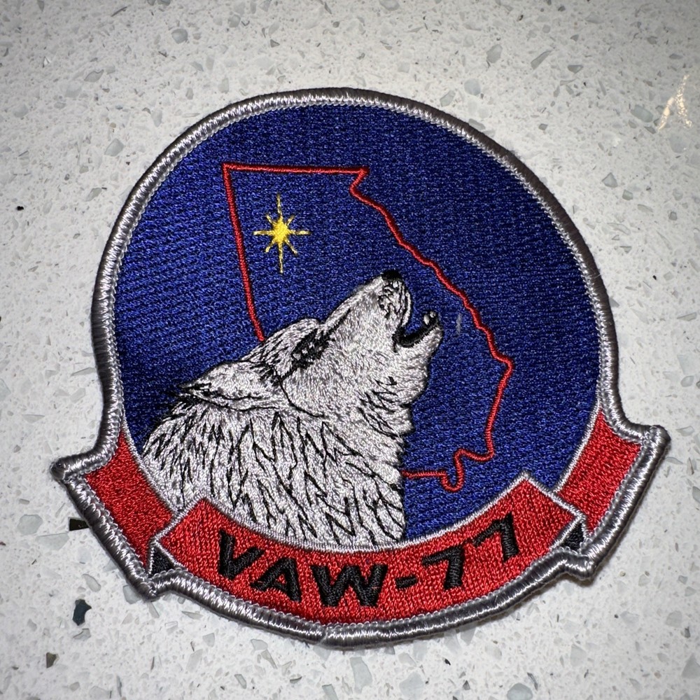 US Navy VAW-77 Patch - No Plastic backing