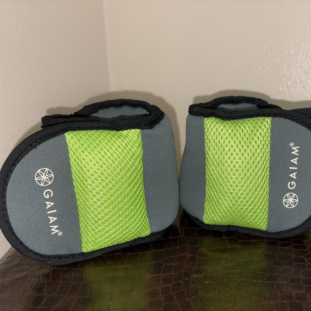 Gaiam Ankle Weights Strength Training Sets with Adjustable Straps 2 Lbs Each