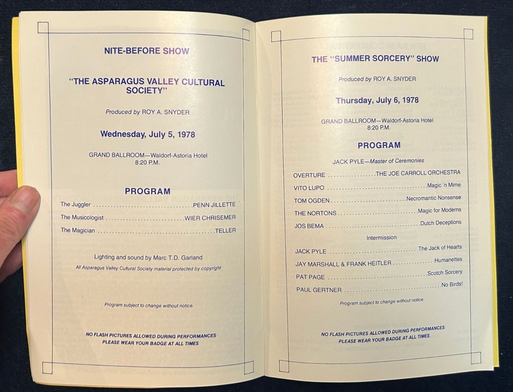 SAM 50th Anniversary Convention Program -1978