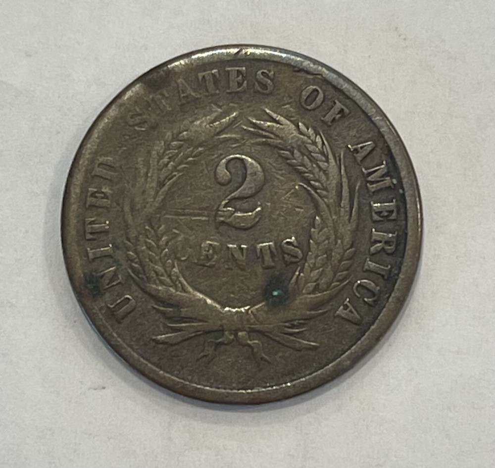 1864 Large Motto Two Cent Piece