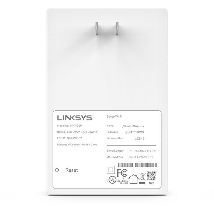 🔥Linksys Velop Mesh WiFi Extender Model No WHW01P Intelligent Mesh Technology🔥