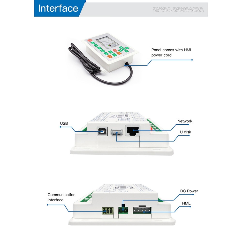 Ruida CO2 Laser Controller RDV6442G with Camera Auto Cutting for Laser Machine