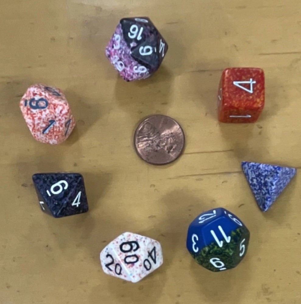 Multicolor Polyhedral Dice Set 7 Pieces Dungeons & Dragons