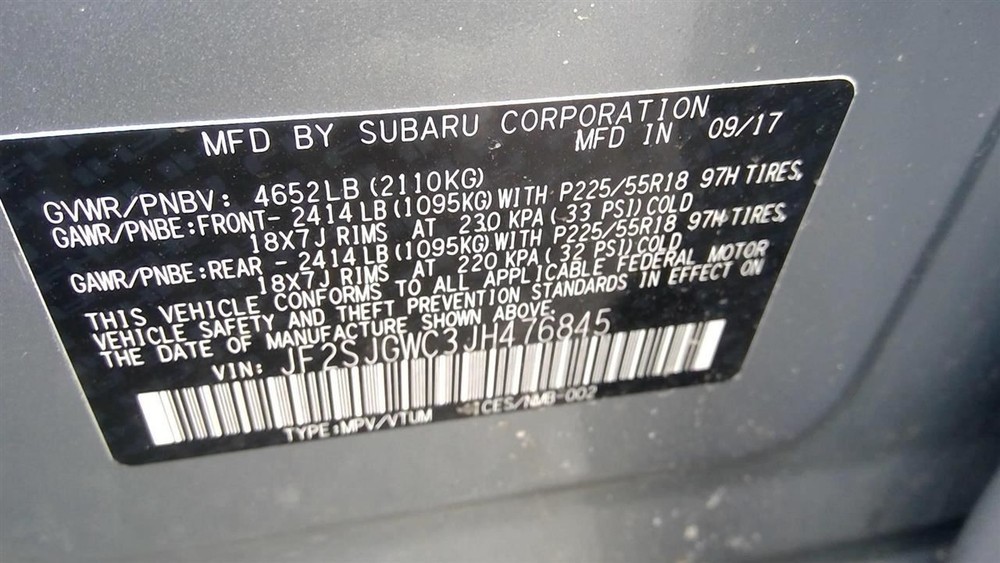 Chassis ECM Console Front Fits 17-18 FORESTER 2124878
