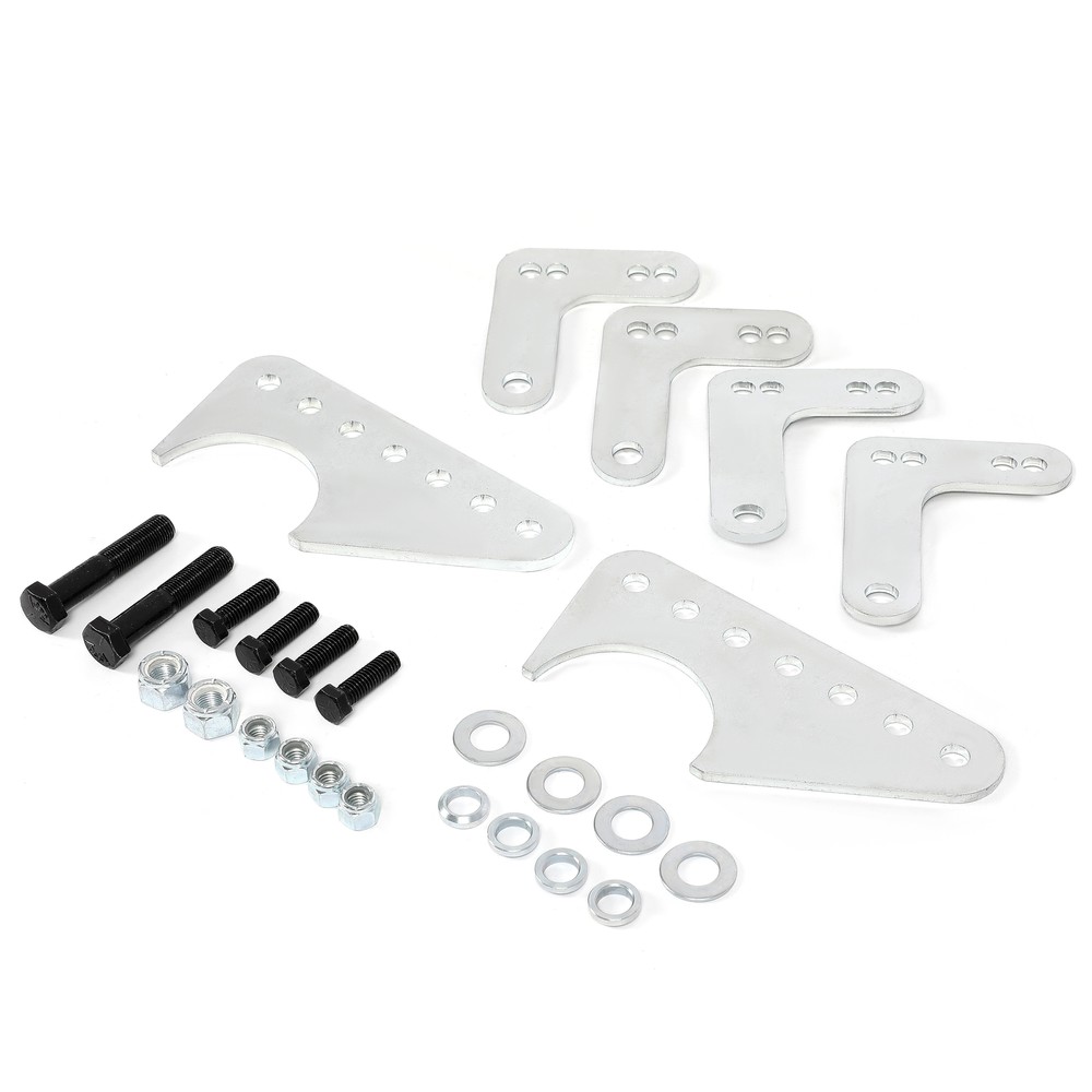 New Universal Coilover Shock Mount Kit Adjustable Rear Lower Brackets