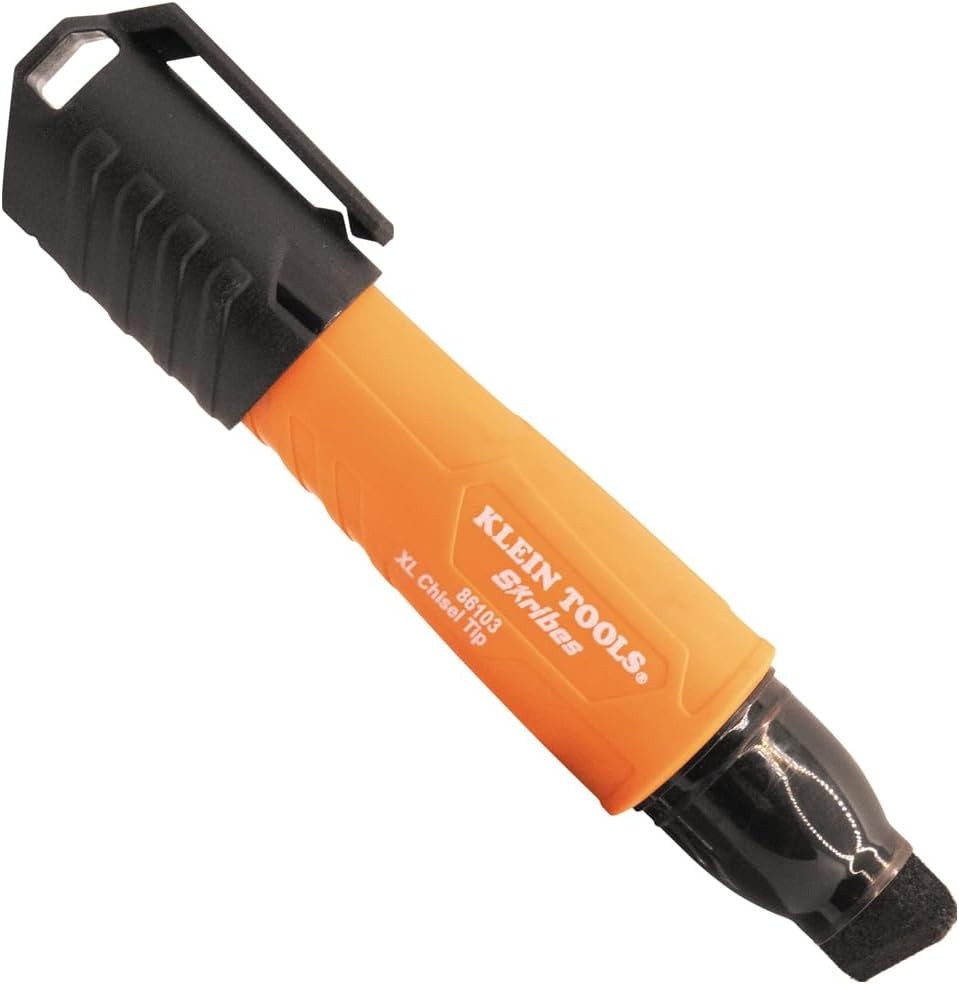 Klein Tools 86103 Skribes XL Permanent Marker, Chisel Tip, Professional-Grade In
