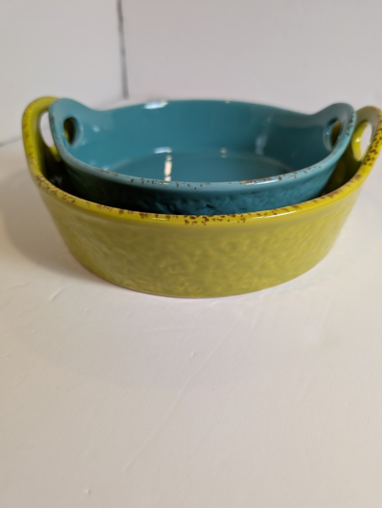 Nesting Bakeware Blue Jean Chef Set/Chef Aimee Blume 2 Piece