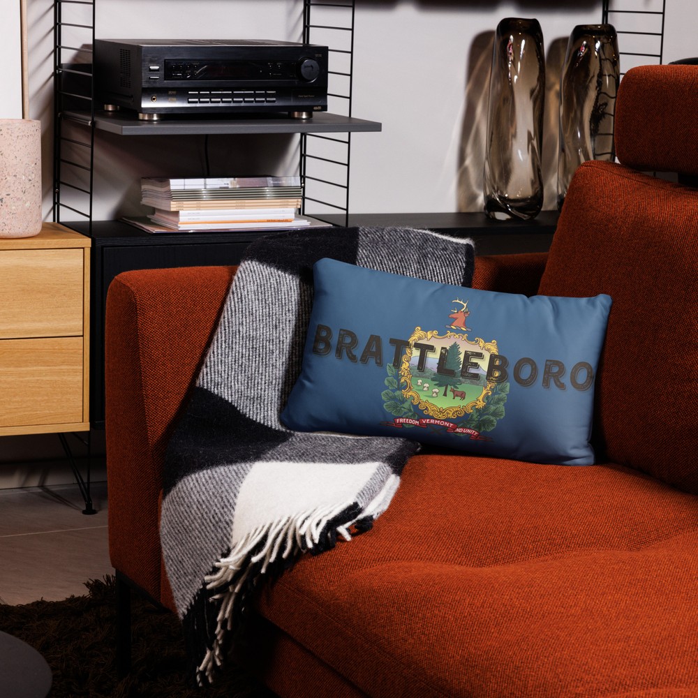 Brattleboro Vermont Flag Pillow
