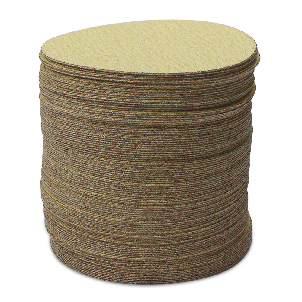 100 Pack - 5" Inch 150 Grit No Hole Hook & Loop Sanding Discs Orbital DA Disks