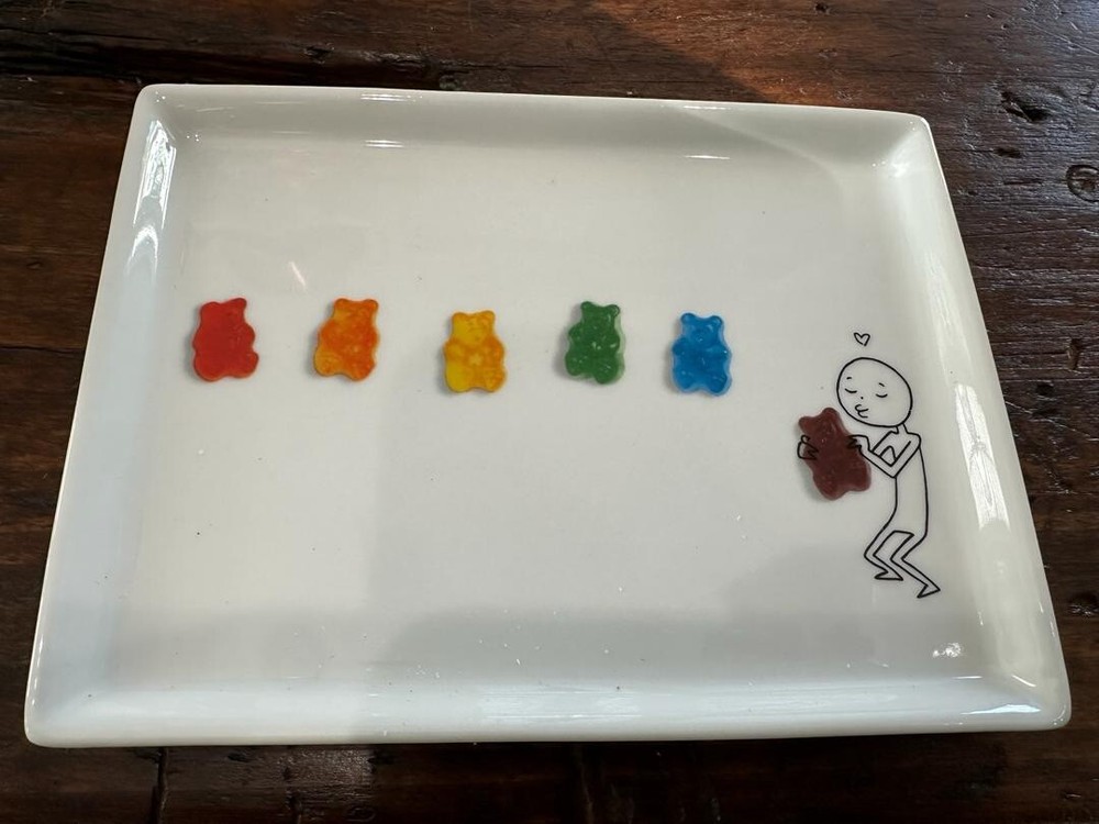 CB2 OLIVER 2015 Pride Gummy Bear Appetizer Plate Crate & Barrel