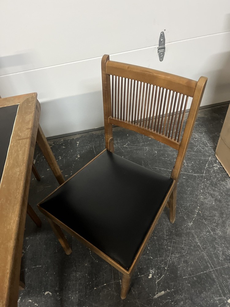 Leg-O-Matic Folding Table, 6 Chairs