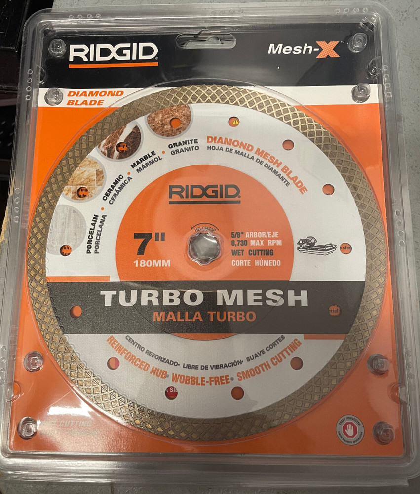 RIDGID 7" Turbo Mesh Diamond Blade