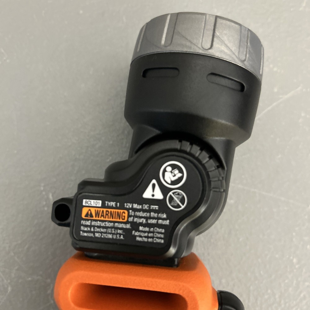 Black + Decker 12V Flashlight BCL 101- Flashlight Only/ No Batteries Included