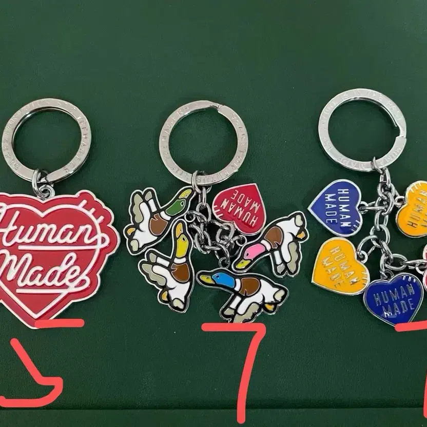 Human Made Heart & Duck Keyring Set - New