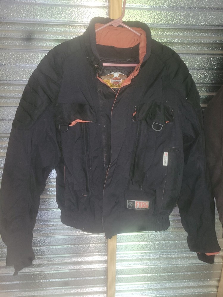 used mens nylon harley davidson jacket large