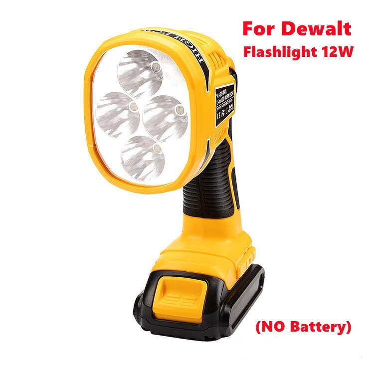 LED Work Lamp Flashlight For Dewalt DCB140 DCB20 Li-ion Battery USB Tools Light