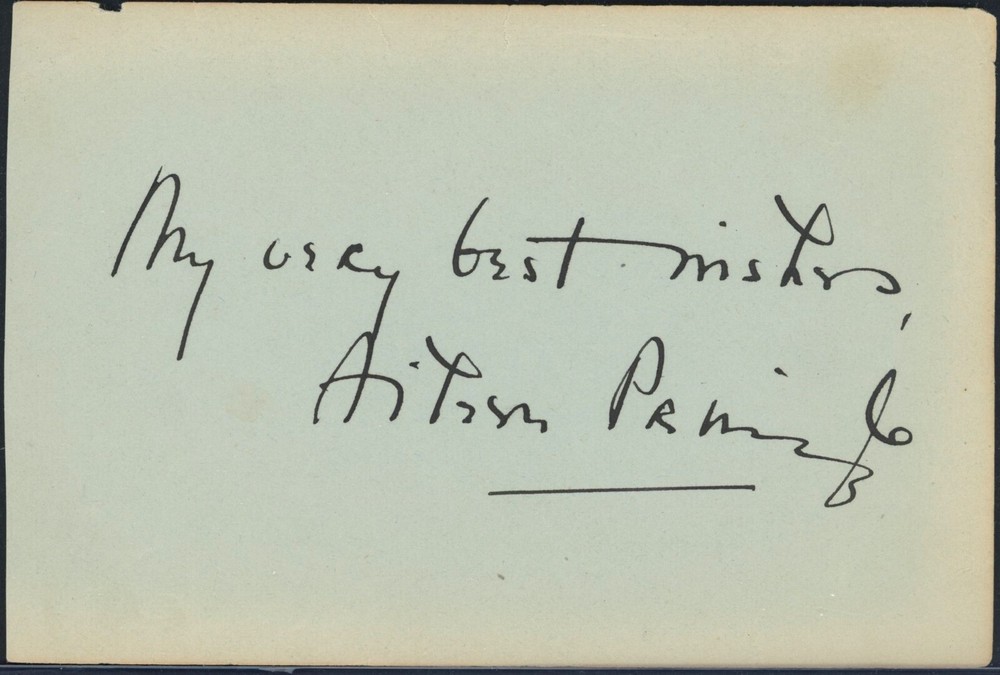 Beautiful Vintage Aileen Pringle Autograph