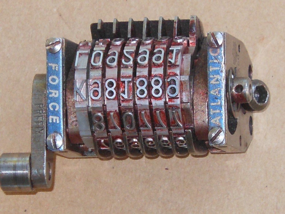 PRINTING PRESS 7 DIGIT ROTARY NUMBERING MACH.- STRAIGHT