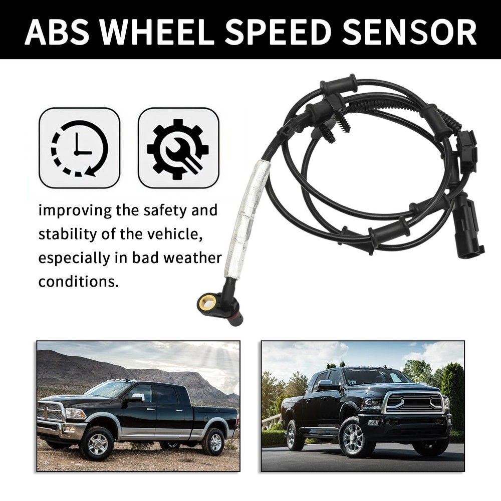 Front ABS Wheel Speed Sensor Replacement for Ram 2500 6.7L 2 PCS