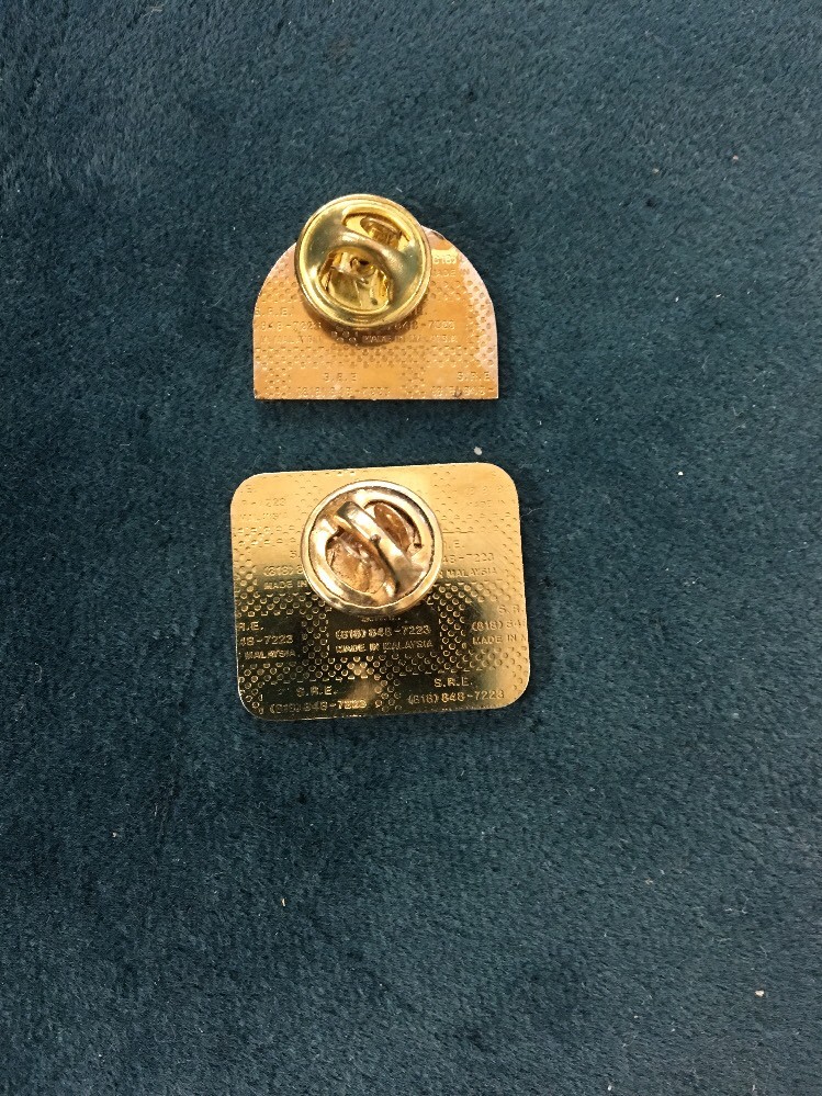 BURRELL PROFESSIONAL LABS LAPEL HAT PIN X 2