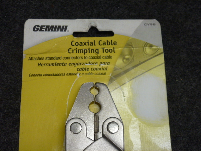 NOS! GEMINI COAXIAL CABLE CRIMPING TOOL, CV98