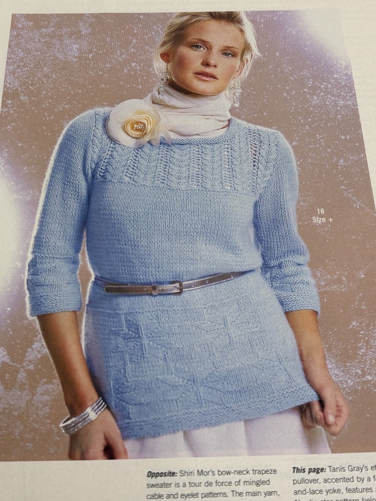 Nordic Pullover Woemens Size Knitting Pattern Magazine Pages