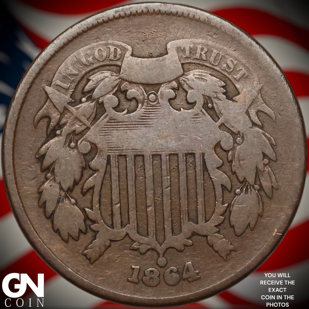 1864 2 Cent Piece B0604
