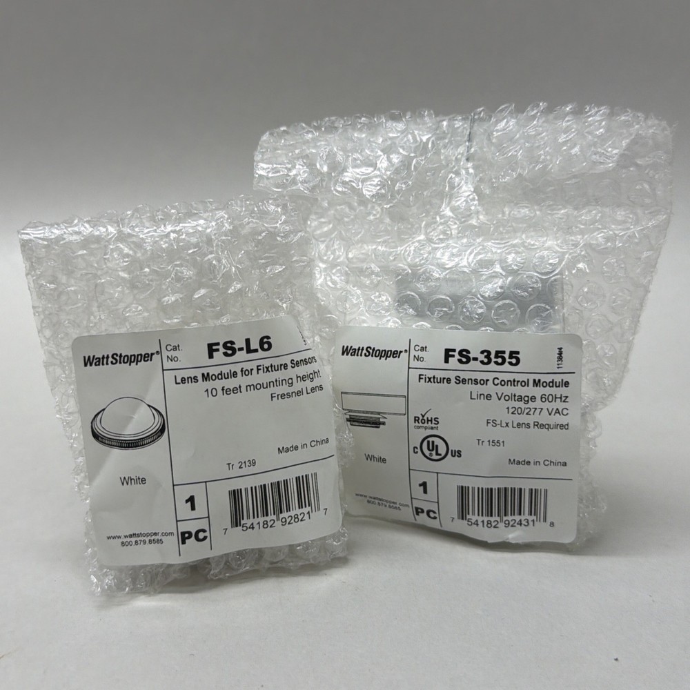 NEW WattStopper FS-355 Light Sensor Control Module with FS-L6 Sensor Lens Set