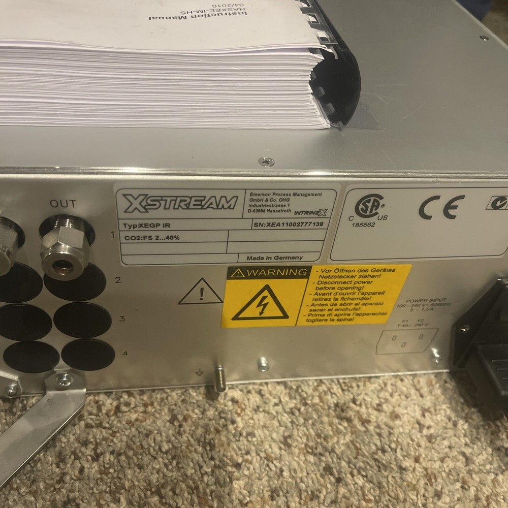 EMERSON X-stream ROSEMOUNT Analytical XEGP-IR Continuous Gas Analyzer