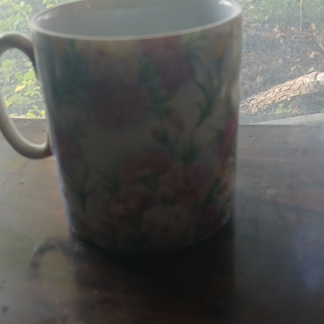 Floral Pattern Painted Ceramic & Porcelain Coffee Mug Model 043