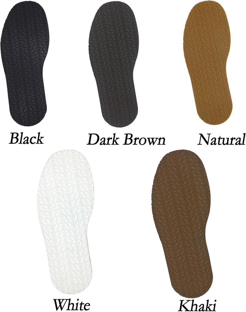 Shoe Replacement Rubber Full Out Sole,4mm Thickness, one Pair (Khaki)