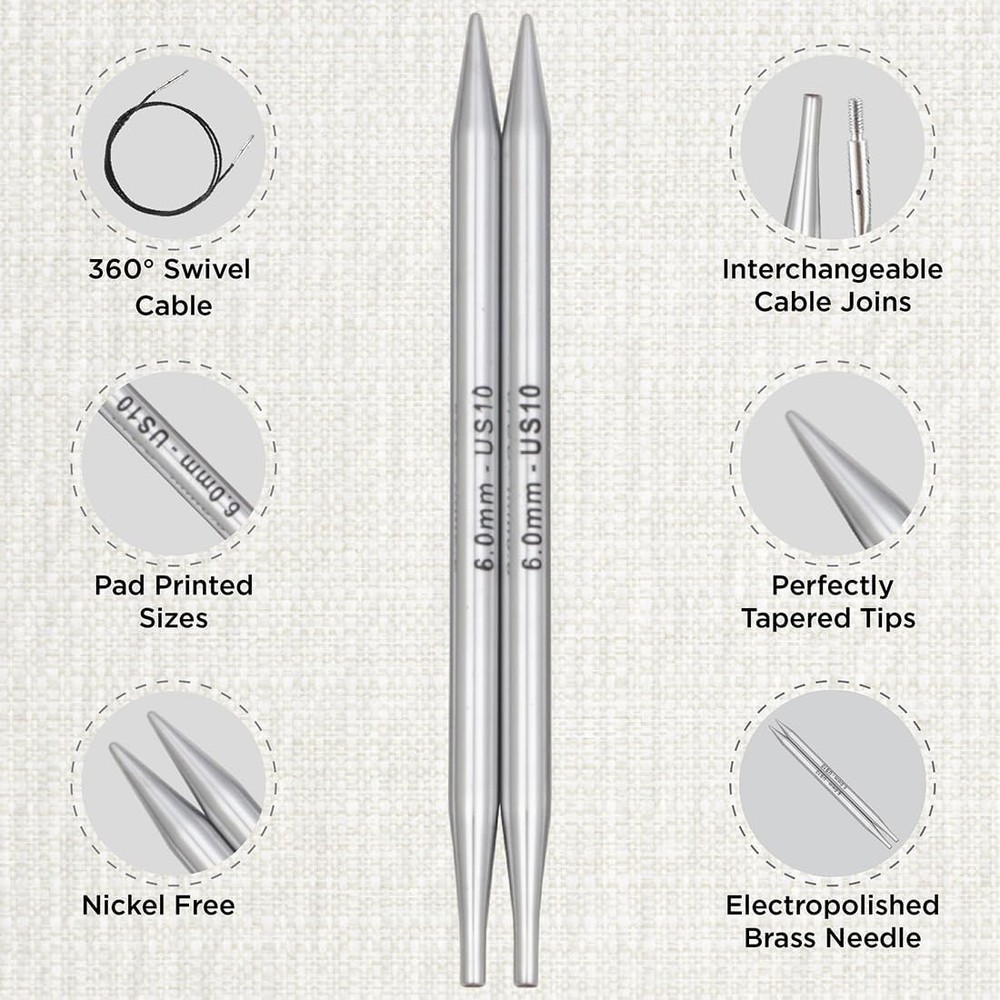 KnitPro Nova Regal Interchangeable Knitting Needle Set 5" (13cm)