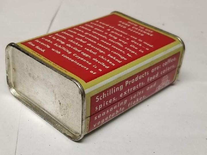 Vintage Schilling Cayenne Pepper Tin