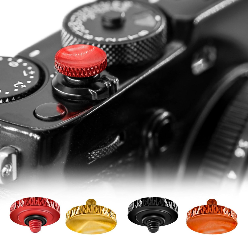 REYGEAK for Fujifilm Camera Shutter Button,4 Pcs Copper Soft Shutter Release But